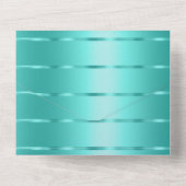 Invitation Tout En Un Turquoise Mint Green  Mariage (Verso)