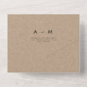 Invitation Tout En Un Typographie Moderne de Style Kraft Rustique Code Q (Verso)