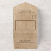 Invitation Tout En Un Typographie moderne et élégante Mariage photo rust (Dehors)