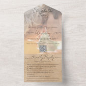 Invitation Tout En Un Typographie moderne et élégante Mariage photo rust (À l'intérieur)