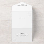 Invitation Tout En Un Typographie moderne Mariage photo unique (Dehors)