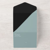 Invitation Tout En Un Typographie Noir Two Tone (Dehors)