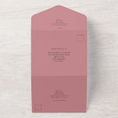 Invitation Tout En Un Typographie simple Dusty Rose Mariage (Dehors)