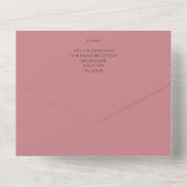 Invitation Tout En Un Typographie simple Dusty Rose Mariage (Verso)