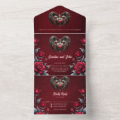 Invitation Tout En Un Un coeur gothique étonnant (À l'intérieur)