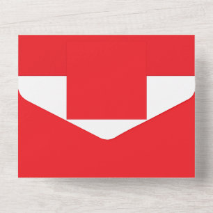 Invitation Tout En Un un fond rouge avec une bordure blanche