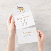 Unicorn Baby shower genre neutre