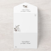 Invitation Tout En Un Unique Mariage botanique moderne (Dehors)