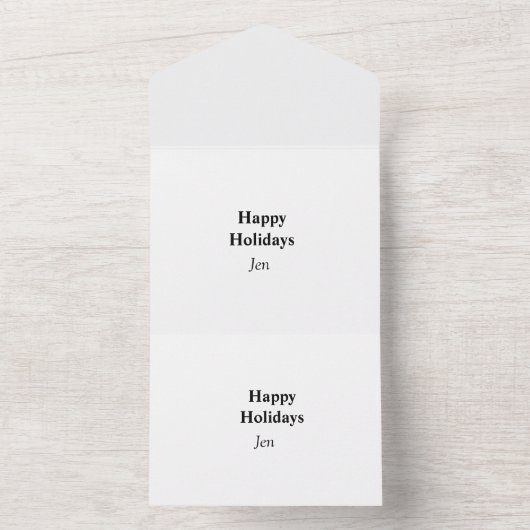 Invitation Tout En Un vacances ajoutez votre nom texte image modifiable  (À l'intérieur)