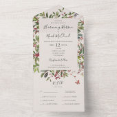 Invitation Tout En Un Vacances Chic Botanique | Sceau De Champagne Et En (À l'intérieur)