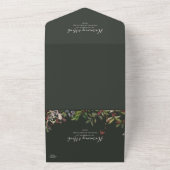 Invitation Tout En Un Vacances Chic Botanique | Sceau Vert Foncé Et Envo (Dehors)