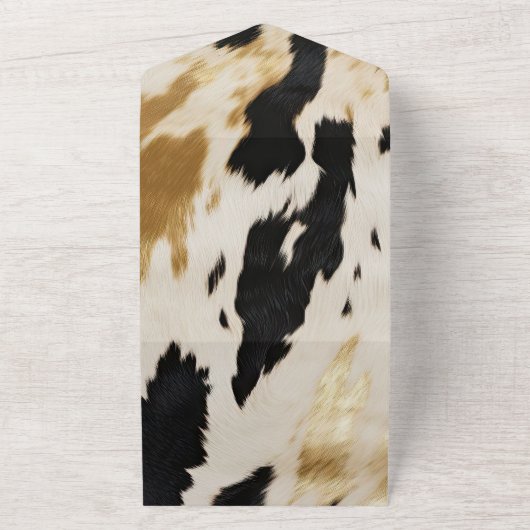 Invitation Tout En Un Vachette blanche noire (Dehors)