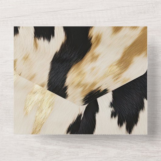 Invitation Tout En Un Vachette blanche noire (Verso)