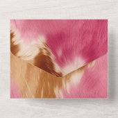 Invitation Tout En Un Vachette Brown d'or rose occidental (Verso)