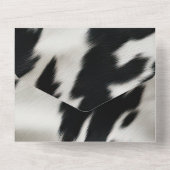 Invitation Tout En Un Vachette de la ferme Western (Verso)