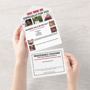 Invitation Tout En Un Vente de coiffeur promotionnelle DO-IT-YOURSELF bo