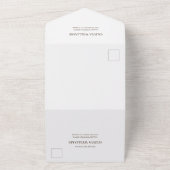 Invitation Tout En Un Verdure avec Fête des mariées d'aquarelle (Dehors)