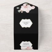 Invitation Tout En Un Verdure verte de la jungle rose orchidée mariage t (Dehors)