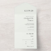 Invitation Tout En Un Vert clair simple et élégant (À l'intérieur)