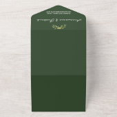 Invitation Tout En Un Vert olive moderne (Dehors)