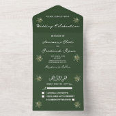 Invitation Tout En Un Vert olive moderne (À l'intérieur)