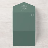 Invitation Tout En Un Vert simple moderne | QR Code RSVP (Dehors)