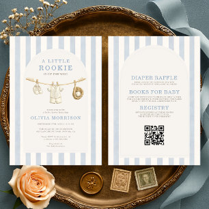 Invitation Tout en Un Vêtement pour Débutant Baby Shower Litt