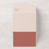 Invitation Tout En Un Vibes rétro simples | Vieux sceau Rose et envoi (Dehors)