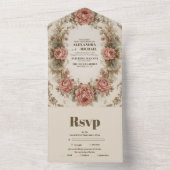 Invitation Tout En Un Victorian Royal Elegance Mariage (À l'intérieur)