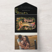 Invitation Tout En Un Vidéo de Noël Floral (À l'intérieur)