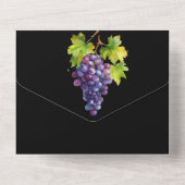 Invitation Tout En Un Vignobles mariage vigne vigne vigne élégant or (Verso)