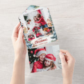 Invitation Tout En Un Village des neiges d'hiver Festif à quatre photos (Déchirure)