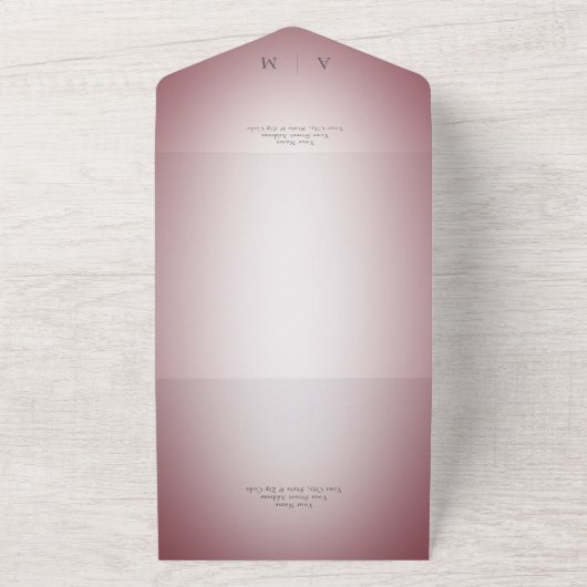 Invitation Tout En Un Vin Bourgogne Minimal & Blur Blanc Dîner Moderne (Dehors)