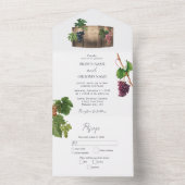 Invitation Tout En Un Vin rustique Barrel Vignoble Mariage (À l'intérieur)