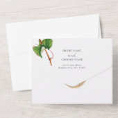 Invitation Tout En Un Vin rustique Barrel Vignoble Mariage (Verso)