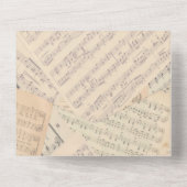 Invitation Tout En Un Vintage Mariage floral (Verso)