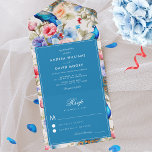 Invitation Tout En Un Vintage Peacock Garden Blue Antique Floral Mariage<br><div class="desc">Célébrez votre journée spéciale avec cette Vintage Peacock Garden Antique Blue Floral Mariage All in One Invitation. Avec ses flores bleues, roses, rouges et vertes, cette invitation offre une esthétique charmante et vintage, parfaite pour les couples qui apprécient l'élégance classique avec une touche fantaisiste. La conception tout-en-un comprend une section...</div>