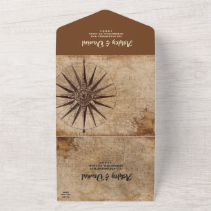 Invitation Tout En Un Vintage Retro Mid Century Moderne Mariage classiqu