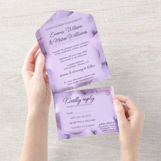 Invitation Tout En Un Violet violet violet moderne