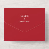 Invitation Tout En Un Vivid Red Roses Mariage (Verso)