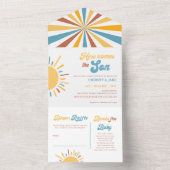 Invitation Tout En Un Voici Le Baby shower Fils Boy (À l'intérieur)