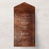 Invitation Tout En Un Voile en cuir Brown Ouest (À l'intérieur)