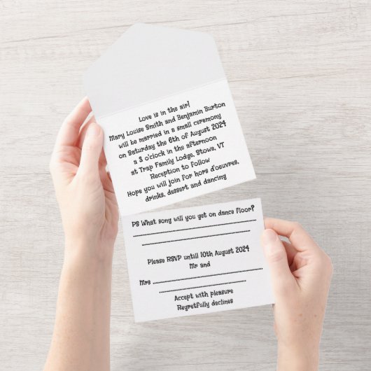 Invitation Tout En Un w (Déchirure)