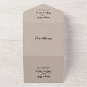 Invitation Tout En Un "We do" élégant script calligraphie kraft mariage (Dehors)