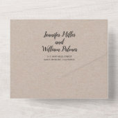 Invitation Tout En Un "We do" élégant script calligraphie kraft mariage (Verso)