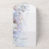 Invitation Tout En Un Wedding Pastel Peonies (Dehors)