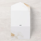 Invitation Tout En Un Wedding White Kindly Reply Emerald Green Rose (Dehors)