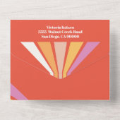 Invitation Tout En Un Week-end rétro à la mode Hippie des années 70 (Verso)