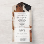 Invitation Tout En Un Western Brown Black Cream Mariage (À l'intérieur)
