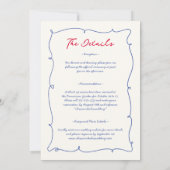 Invitation Tout en un Whimsical Bright Border Script Mariage (Dos)